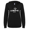 Thumbnail image for  ENZA Womens Black V Notch Raw Edge Fleece Hoodie