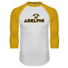 Thumbnail image for  White/Gold Raglan Baseball T Shirt