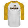 Thumbnail image for  White/Gold Raglan Baseball T Shirt