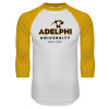 Thumbnail image for  White/Gold Raglan Baseball T Shirt