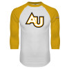 Thumbnail image for  White/Gold Raglan Baseball T Shirt