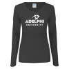Thumbnail image for  Womens Dark Heather Long Sleeve V Neck Tee 