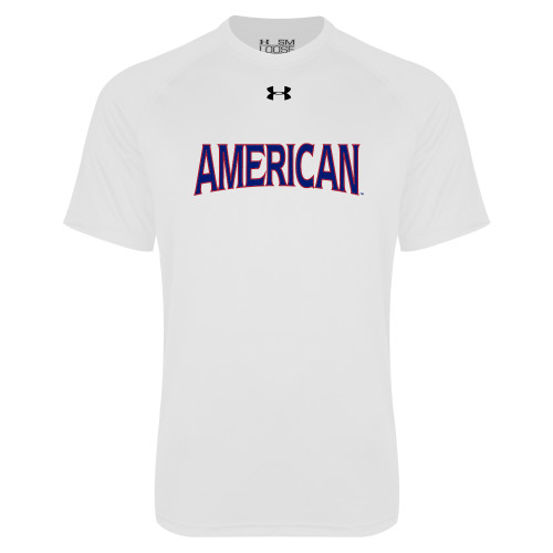  Under Armour White Tech Tee - Wordmark