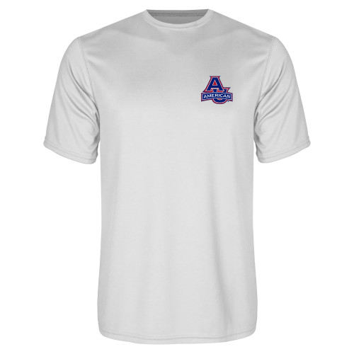  White Performance Tee - Primary Mark