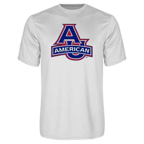  White Performance Tee - Primary Mark