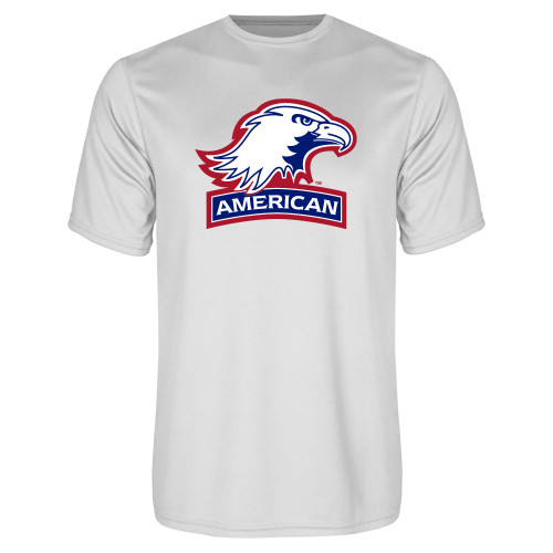  White Performance Tee - Primary Mark 2