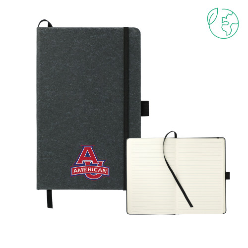  5.5 x 8.5 Black FSC Mix Recycled Leather Bound Journal - Primary Mark