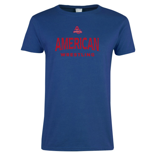  Womens Royal Short Sleeve Tee - Wrestling