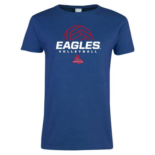  Womens Royal Short Sleeve Tee - Volleyball
