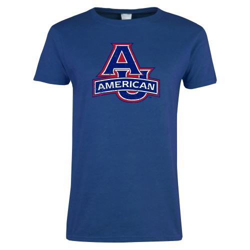  Womens Royal Short Sleeve Tee - Distressed Primary Mark