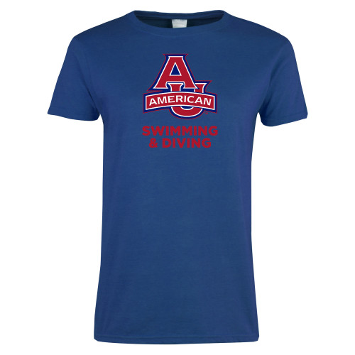  Womens Royal Short Sleeve Tee - Swimming and Diving