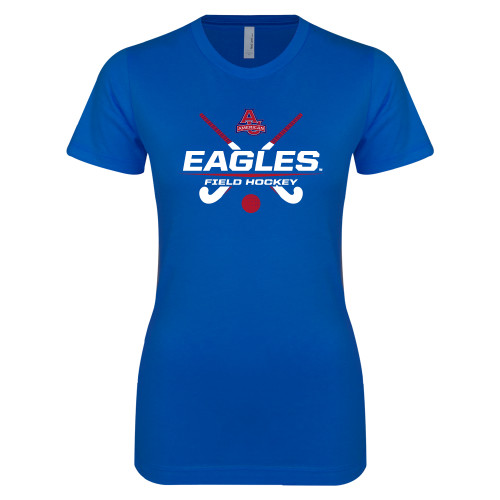  Next Level Womens Royal Boyfriend Tee - Field Hockey