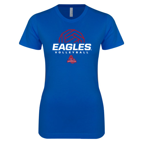  Next Level Womens Royal Boyfriend Tee - Volleyball