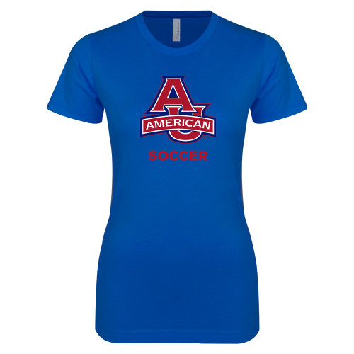  Next Level Womens Royal Boyfriend Tee - Soccer