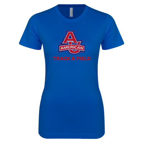  Next Level Womens Royal Boyfriend Tee - Track and Field