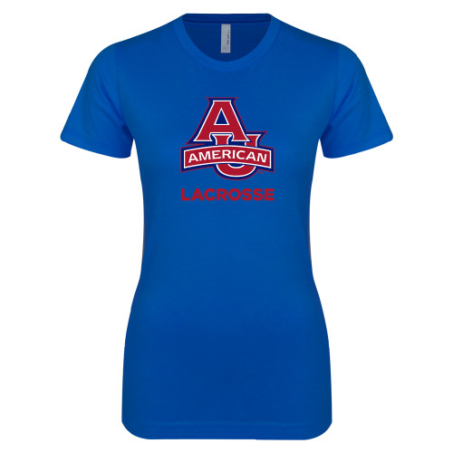  Next Level Womens Royal Boyfriend Tee - Lacrosse