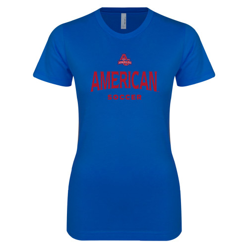  Next Level Womens Royal Boyfriend Tee - Soccer