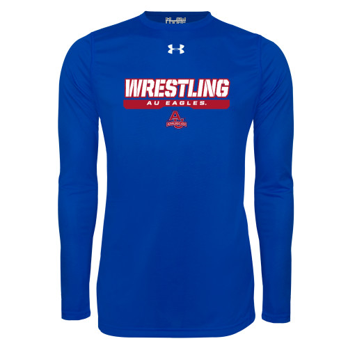  Under Armour Royal Long Sleeve Tech Tee - Wrestling