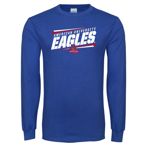  Royal Long Sleeve T Shirt - American University Eagles