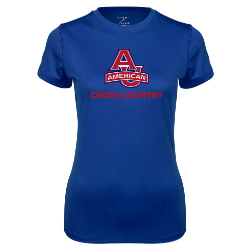  Womens Royal Performance Tee - Cross Country