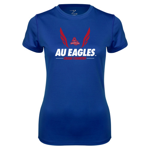  Womens Royal Performance Tee - Cross Country