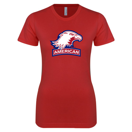  Next Level Womens Red Boyfriend Tee - Primary Mark 2
