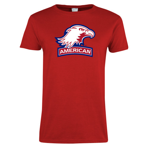  Womens Short Sleeve Red Tee - Primary Mark 2