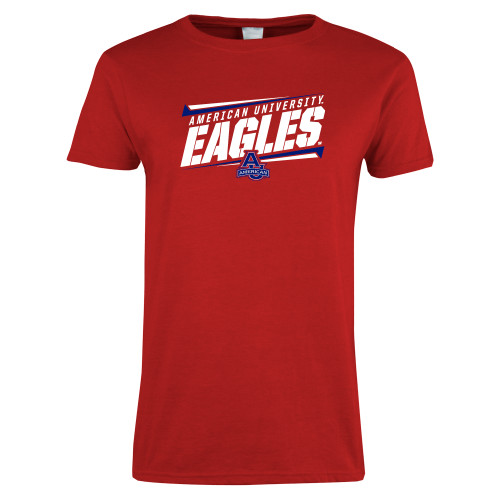  Womens Short Sleeve Red Tee - American University Eagles