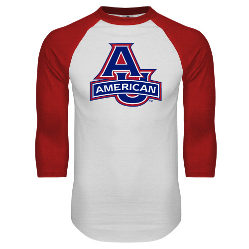Main Image for  White/Red Raglan Baseball T Shirt