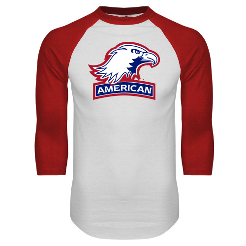Main Image for  White/Red Raglan Baseball T Shirt