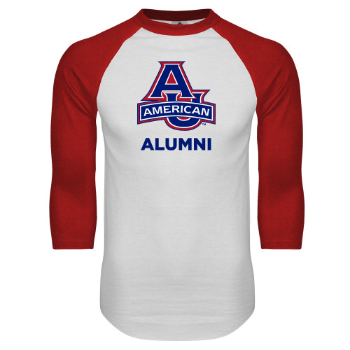 Main Image for  White/Red Raglan Baseball T Shirt