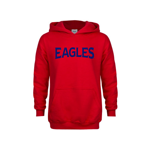  Youth Red Fleece Hoodie - Wordmark 2