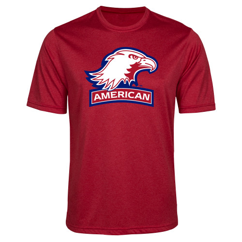  Red Heather Performance Contender Tee - Primary Mark 2