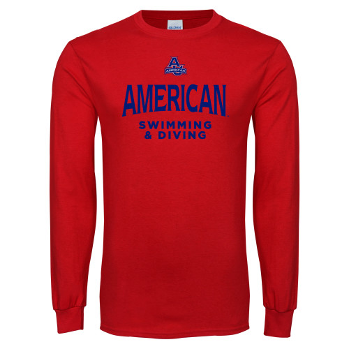  Red Long Sleeve T Shirt - Swimming and Diving