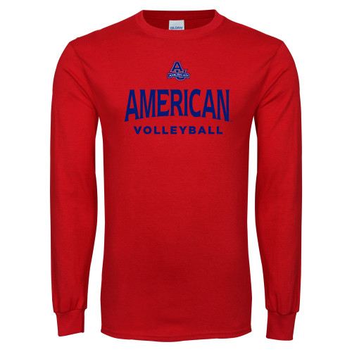  Red Long Sleeve T Shirt - Volleyball
