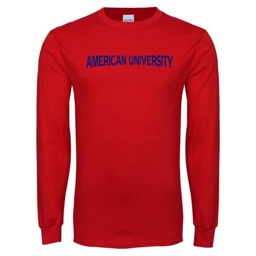  Red Long Sleeve T Shirt - Wordmark 3