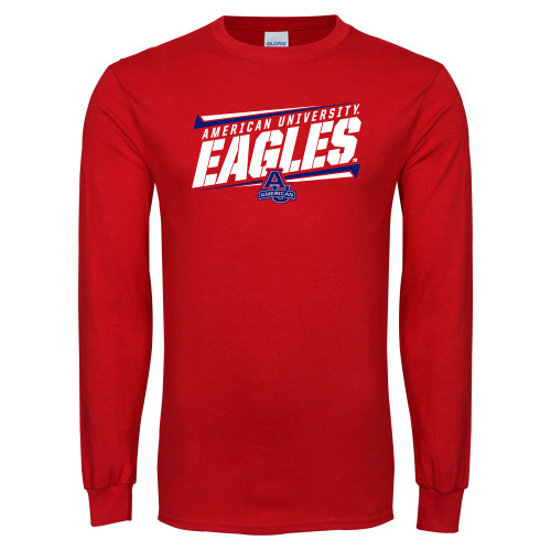  Red Long Sleeve T Shirt - American University Eagles