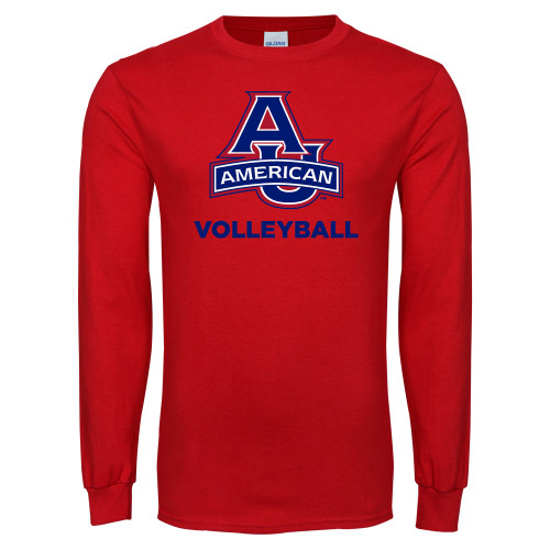 Red Long Sleeve T Shirt - Volleyball