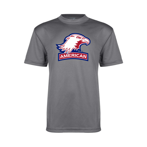  Youth Performance Grey Concrete Tee - Primary Mark 2