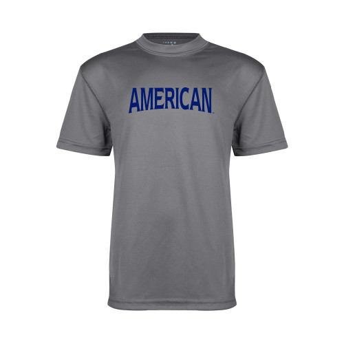  Youth Performance Grey Concrete Tee - Wordmark