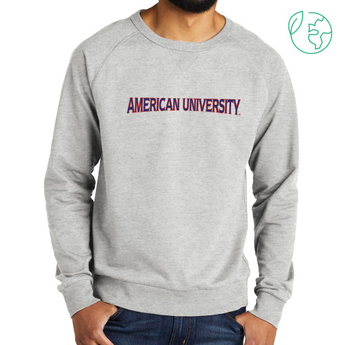  Allmade Light Grey Organic French Terry Crewneck Sweatshirt - Wordmark 3