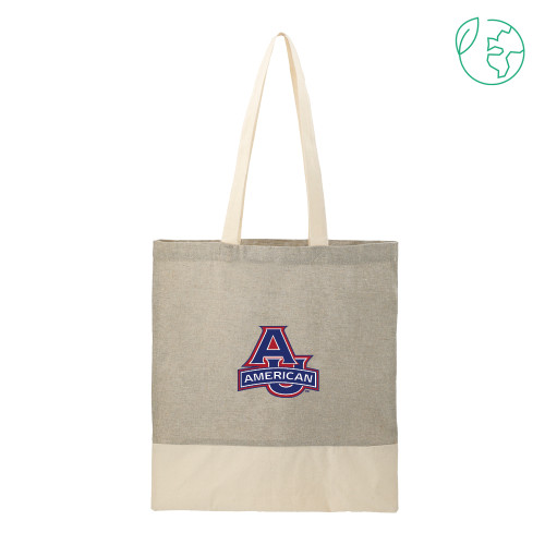  Split Recycled Grey Cotton Twill Convention Tote - Primary Mark