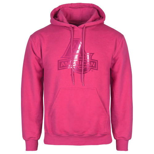  Womens Fuchsia Fleece Hoodie - Primary Mark  Foil