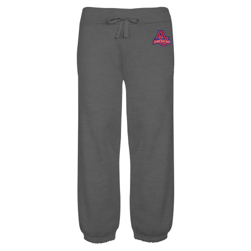  ENZA Womens Dark Heather Banded Fleece Capri - Primary Mark