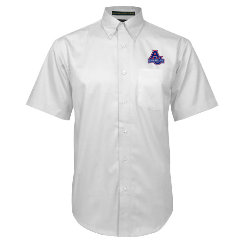  White Twill Button Down Short Sleeve - Primary Mark