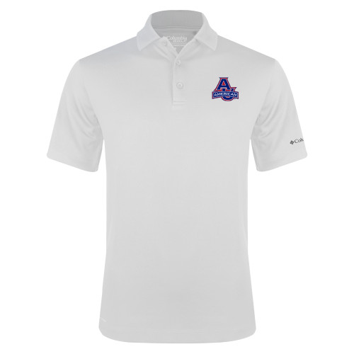  Columbia White Omni Wick Drive Polo - Primary Mark