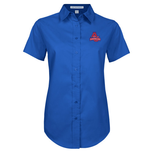  Womens Royal Twill Button Up Short Sleeve  - Primary Mark