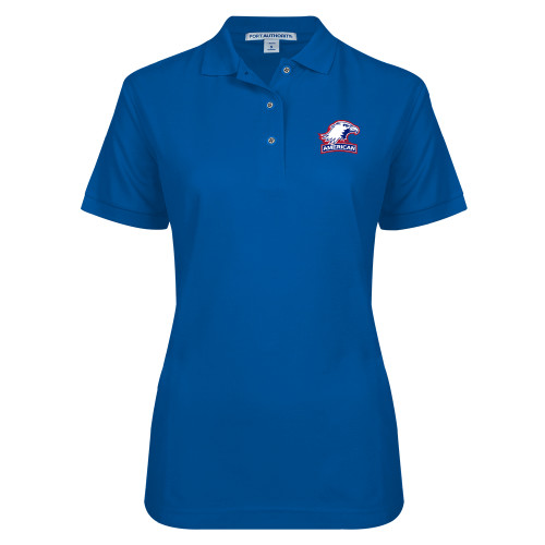  Womens Silk Touch Royal Pique Polo - Primary Mark 2