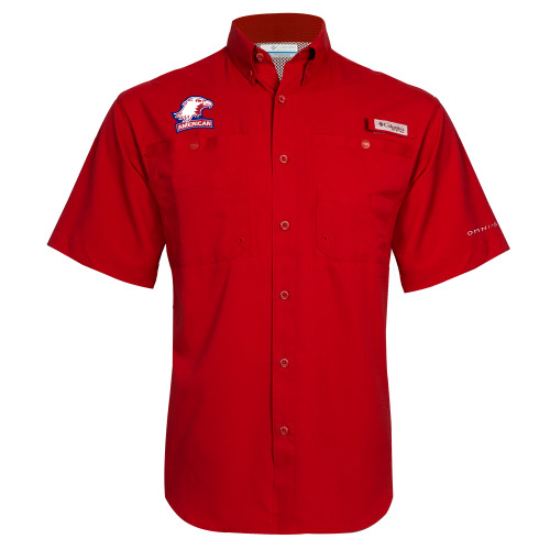  Columbia Red Tamiami Performance Short Sleeve Shirt - Primary Mark 2