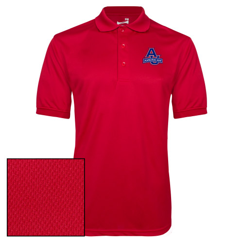  Red Dry Mesh Polo - Primary Mark